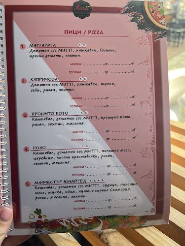 Opinii despre AURA Pizza & Grill în Шумен - Гастрономия и хотелиерство