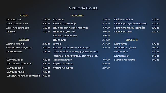 Ресторант МЕНЮ - Гастрономия и хотелиерство