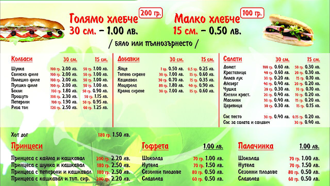 Opinii despre Sandwichshop_zanzan în Казанлък - Гастрономия и хотелиерство