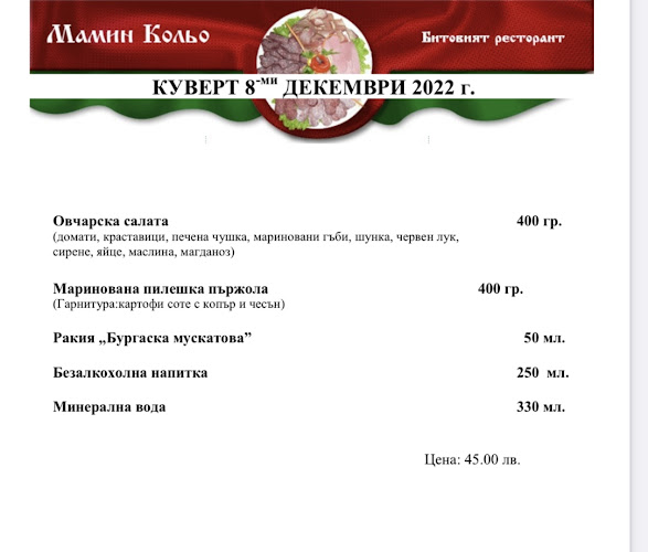 Opinii despre Traditional Mehana Mamin Kolio în София - Гастрономия и хотелиерство