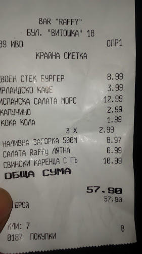 Raffy Bar&Gelato Angel Kunchev - София